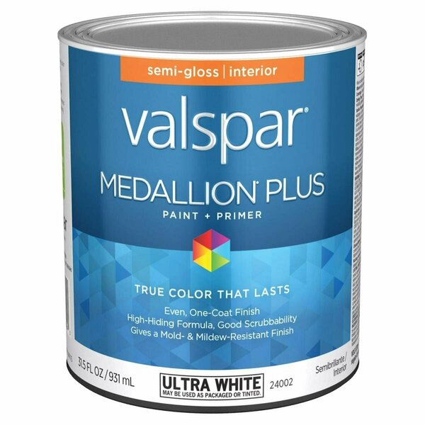 Valspar 1 qt. Medallion Acrylic Latex All Purpose Paint & Primer, White 028.0024002.005